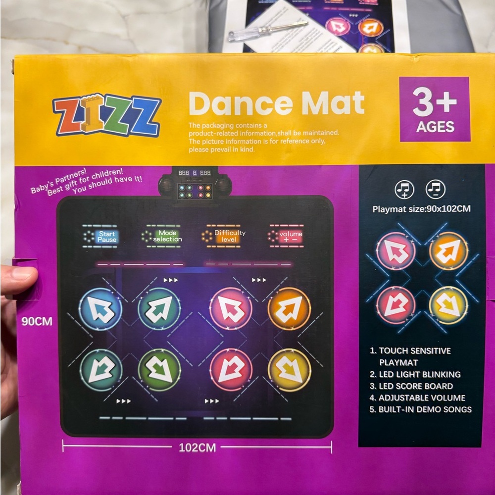 Zizzi Dance Mat with LED Lights - Multicolor